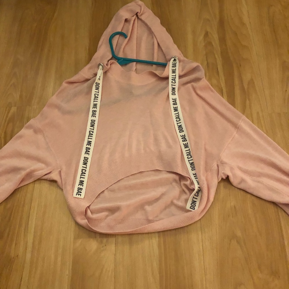 don’t call me bae thin crop hoodie